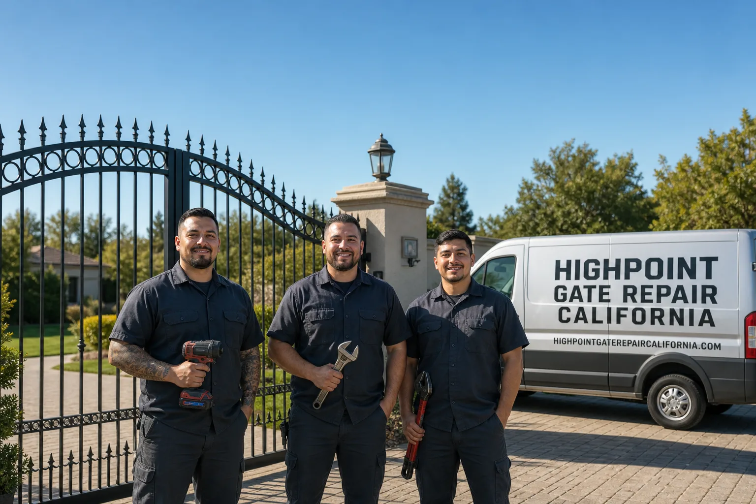 Highpoint Gate Repair California service vehicle and crew in California, CA